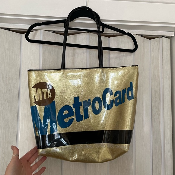 NYC Metallic Metrocard Vinyl Tote - Picture 1 of 4